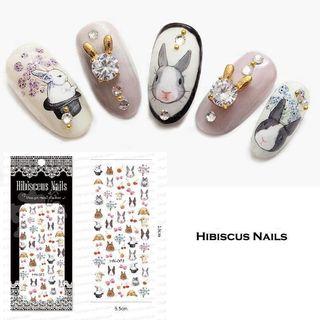Rabbit Temporary Nail Tattoo