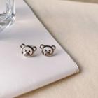 Bear Sterling Silver Earring 1 Pair - 925 Silver - Silver - One Size