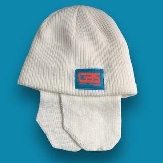 Lettering Applique Knit Trapper Hat