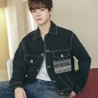 Geometry Pattern Button-up Jacket