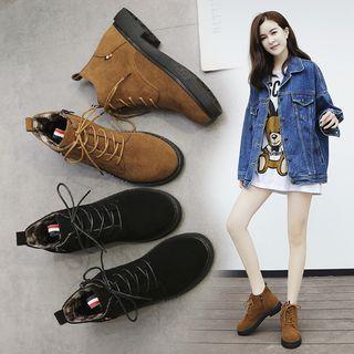 Faux Suede Side-zip Ankle Boots