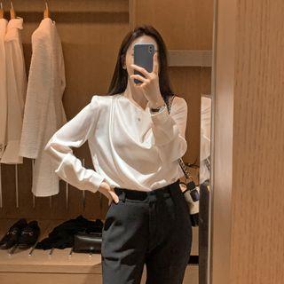 Draped Satin Blouse
