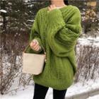 Pointelle Chunky Sweater