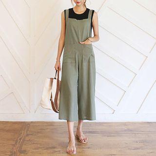 Dual-pocket Wide-leg Jumpsuit