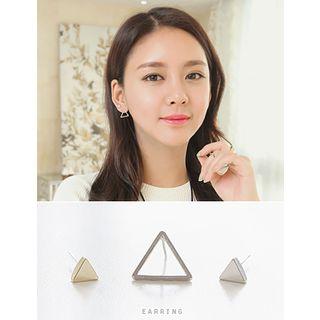 Set Of 3: Triangle Stud Earrings (single)