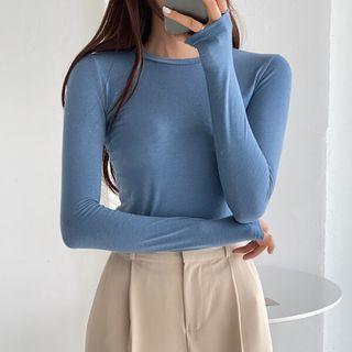 Plain Colored Slim-fit T-shirt