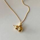 Gourd Necklace E104 - Gold - One Size