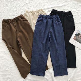 Plain Double-pocket Harem Pants