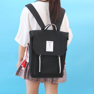 Canvas Button Flap Backpack