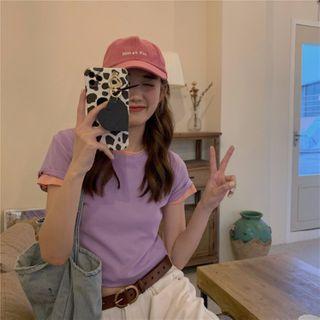 Round Neck Plain Crop Top