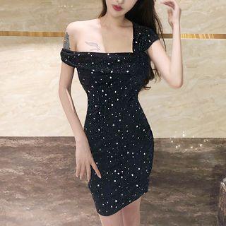 Sleeveless Star Pattern Mini Bodycon Dress