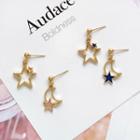 Non-matching Star Drop Earring / Clip-on Earring