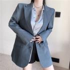 V-neck Loose-fit Blazer / Long-sleeve Loose-fit Blouse