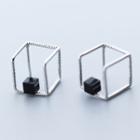 Cube Earring 925 Sterling Silver - Earring - One Size