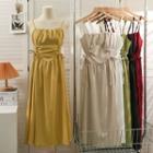 Drawstring-waist Sleeveless Midi Dress In 6 Colors