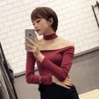 Long-sleeve Off Shoulder Top