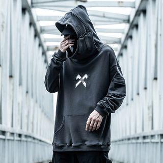 Embroidered Cargo Hoodie