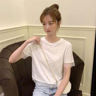 Short-sleeve Lace Detail T-shirt