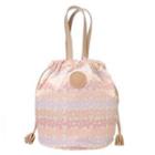 Floral Drawstring Tote Pink - One Size