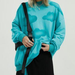 Printed Sweatshirt / Wide-leg Shorts