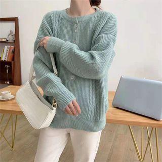 Cable-knit Henley Sweater