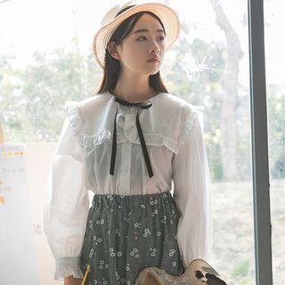 Frilled Sailor Collar Shirt