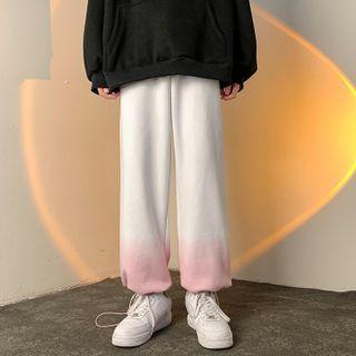 Drawstring Cuff Gradient Sweatpants