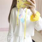 Hologram Heart Print Hoodie
