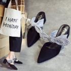 Bow Accent Pointy Mules