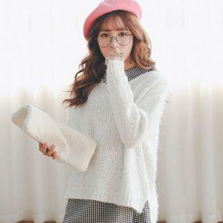 Loose-fit Plain Knit Top
