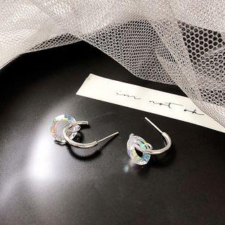 Faux Crystal Hoop Dangle Earring As Shown In Figure - One Size