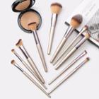 Set Of 10: Makeup Brush Set Of 10 - Champagne - One Size