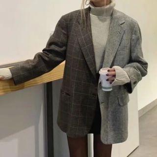 Single-breasted Oversized Panel Blazer