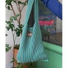 Stripe Knit Shopper Bag Mint Green - One Size