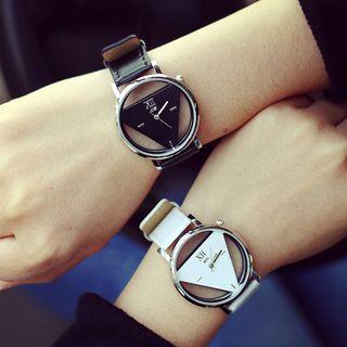 Couple Matching Triangle Cutout Strap Watch