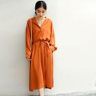 Notched-lapel Shirtdress