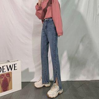 Slit Wide-leg Boot-cut Pants