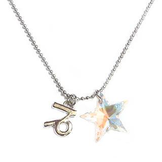 "starry Capricorn" - Zodiac Sign Necklace With Swarovski Sparkling Crystal Star