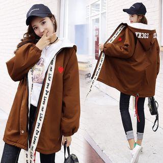 Hood Lettering Zip Coat