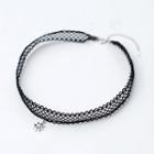 925 Sterling Silver Rhinestone Octagram Choker As Shown In Figure - One Size