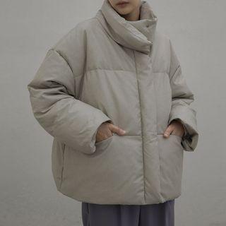 Faux-leather Duck-down Jacket