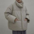 Faux-leather Duck-down Jacket