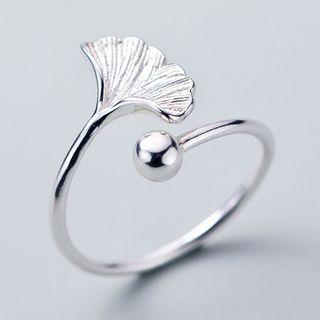 925 Sterling Silver Ginkgo Open Ring As Shown In Figure - One Size