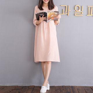 Pintuck Midi Dress