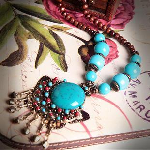 Jeweled Tassel Chunky Necklace