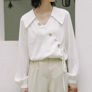 Plain Blouse Premium Edition - Off-white - One Size
