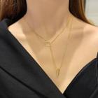 Square Necklace Gold - One Size