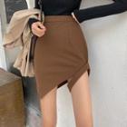 Thigh-ring High-waist Mini Skirt