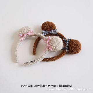 Bear Fleece Face Wash Headband