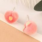 Flocking Peach Dangle Earring 1 Pair - Stud Earring - Pink - One Size